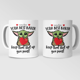 Yoda Best Baker Mug, Birthday Gift For Baker Friend