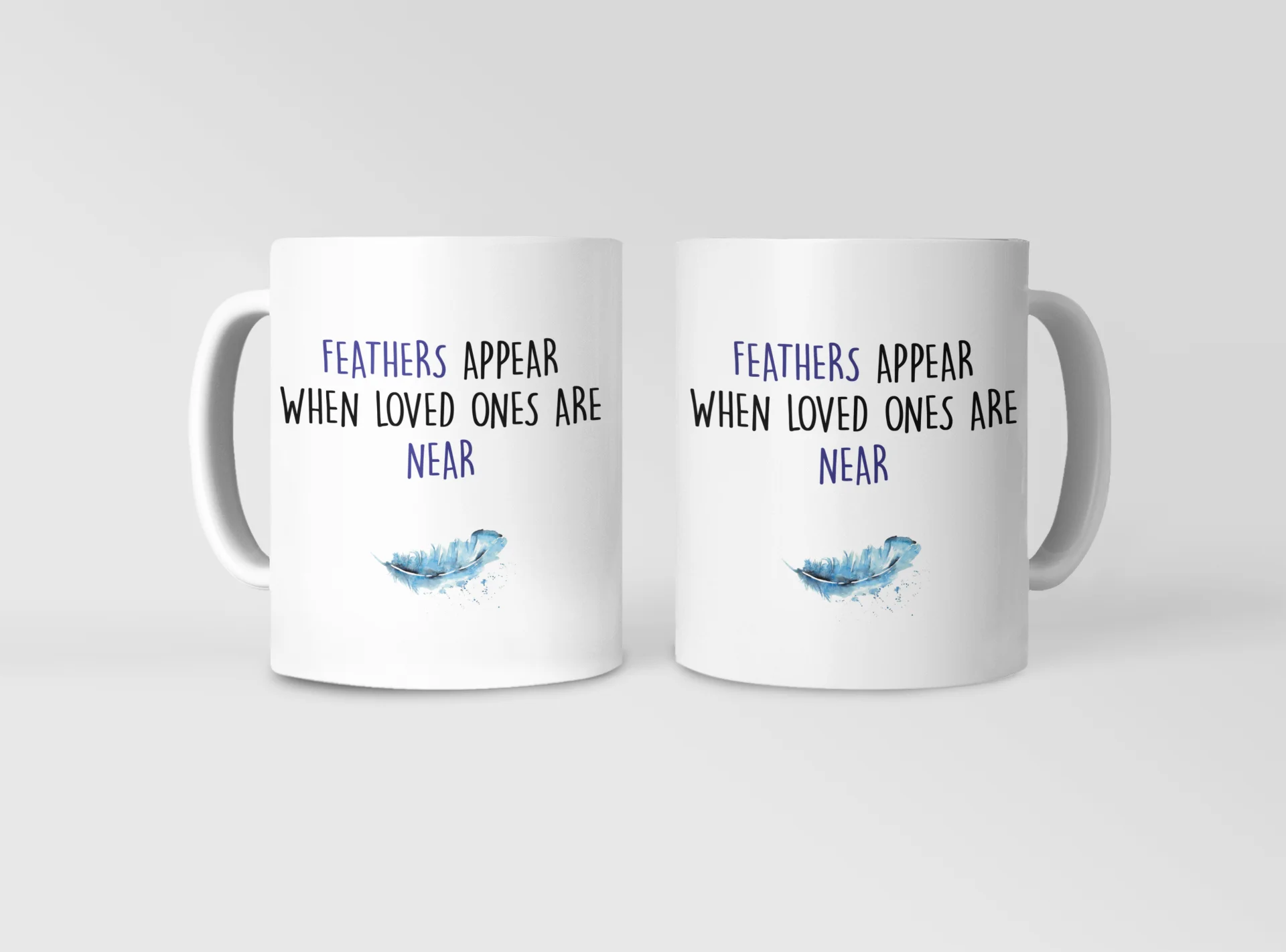 Feathers appear when loved ones are near