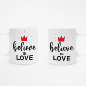 Believe in Love Couple Mug – Anniversary & Valentine Gift