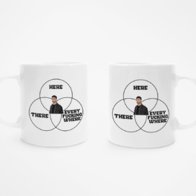 He's here he's there he's everywhere Roy Kent Mug Venn Diagram
