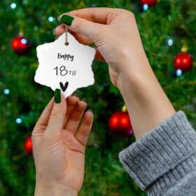 18th Birthday ornament. 18th keepsake, 18th ceramic, 18th Birthday