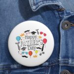 Happy Father's Day Badge, Fathers Day Badge Best DAD Awesome DADDY Badge Perfect Gift for Dad, Custom Pin badge, Personalized Badges - Image 2
