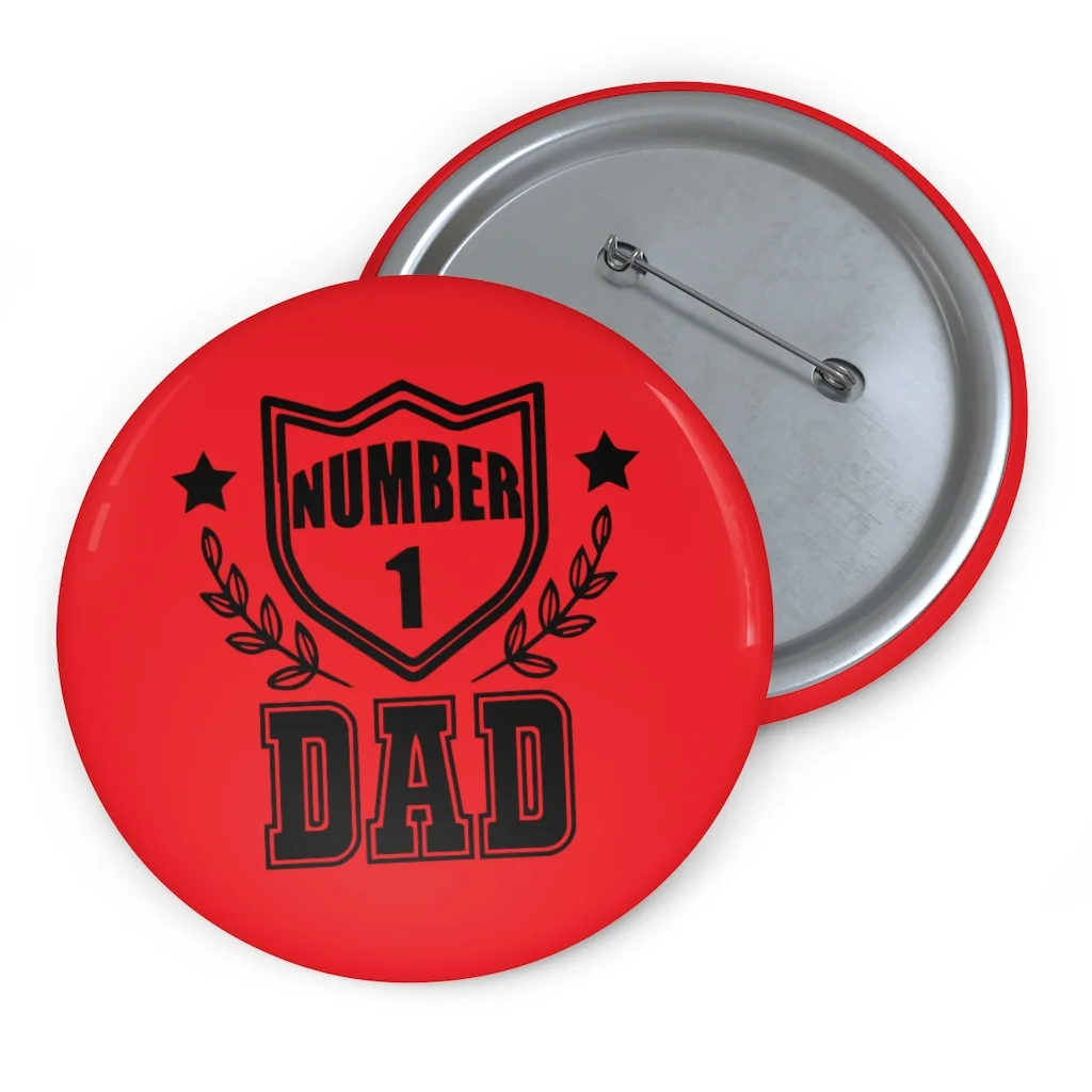 No 1 Dad badge bigbuckle