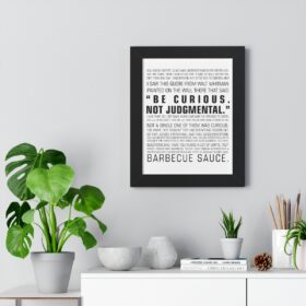 Be Curious Not Judgmental | Roy Kent Framed & Unframed Vertical Poster
