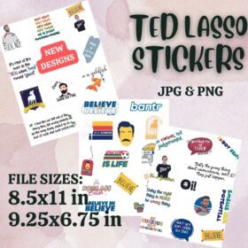 Ted Lasso Roy Kent AFC Richmond Sticker Sheets Pack of 3