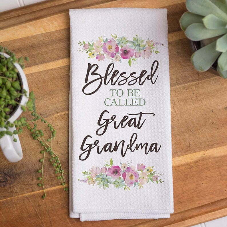 personalized Great grandma towel