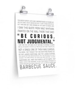 Be Curious Not Judgmental | Roy Kent Framed & Unframed Vertical Poster