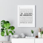 Be Curious Not Judgmental | Roy Kent Framed & Unframed Vertical Poster