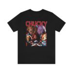 Chucky Shirt Tee Halloween Tshirt Teen Vintege Graphic T Shirt Movie Unisex Crewneck, lachlan watson, chuckey series, glen glenda - Image 3