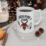 Stranger things Mug, stranger things Cup and Coaster Black and White Mug, Gift For Friend, stranger things Patch, stranger things Merch