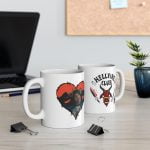 Stranger things Mug, stranger things Cup and Coaster Black and White Mug, Gift For Friend, stranger things Patch, stranger things Merch