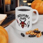 Stranger things Mug, stranger things Cup and Coaster Black and White Mug, Gift For Friend, stranger things Patch, stranger things Merch