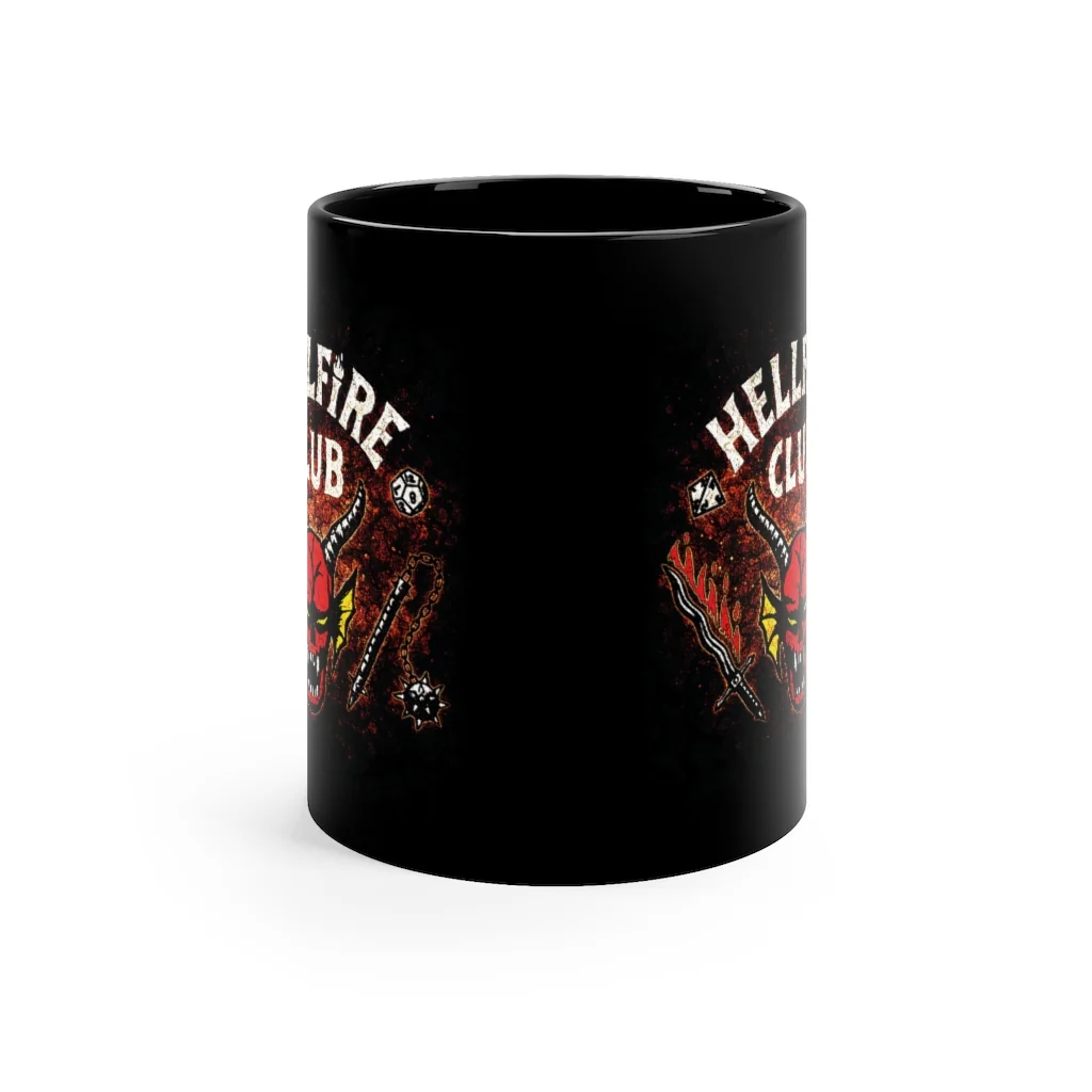 Stranger things Mug, stranger things Cup and Coaster Black and White Mug, Gift For Friend, stranger things Patch, stranger things Merch