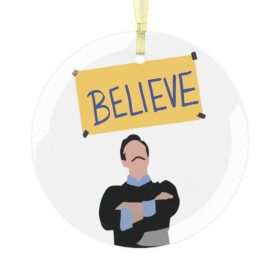 Ted Lasso Believe Glass Ornament