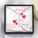 Personalized Cross Necklace Gift for husband