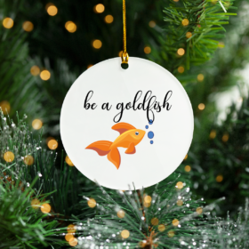 Be A Goldfish Ornament For Christmas, Christmas Gift For Ted Lasso Fan's