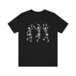 Halloween Party Dancing Skeleton Shirt Skeletons Happy Halloween Tshirt T-shirt Oversized Tee Shirt Comfortable Tee Halloween Shirt Tee - Image 4