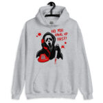 No You Hang Up Scream Mask Horror Movie Sweater, Funny Valentine Sweater Scream Halloween Hoodie, Scary Ghost Face Hoodie, Funny Ghost Face - Image 2