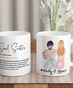 Personalized Sister Mugs Soul Sister Mug, Gift for Sister, Sister Mug, Custom Sister Mugs