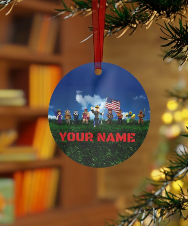 Personalized Roblox Ornament, Roblox man face Ornament