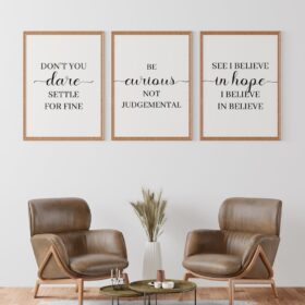 Ted Lasso Sayings, Ted Lasso Poster Framed Vertical Poster (Set of 3)